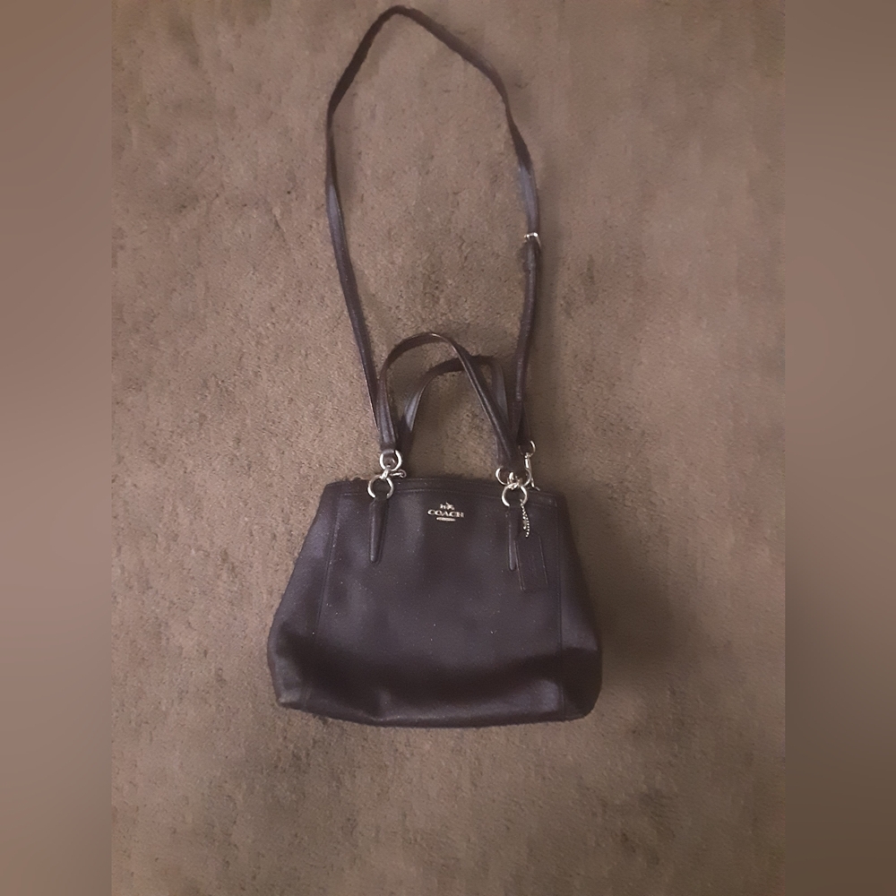 Dark Burgundy With Sparkles Coach Crossbody